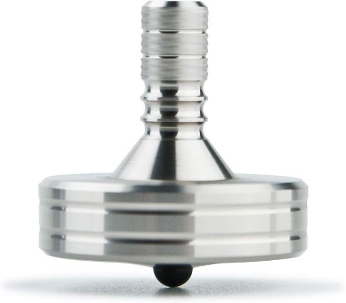 DjuiinoStar High Performance Spinning Top: Long Lasting (Best Record 11:39!), CNC Machined from Solid Stainless Steel, Great Time Killer, EDC Desktop Toy, for Serious Players