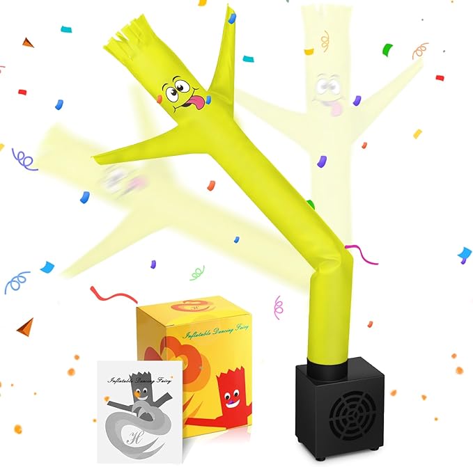 Poen Easter Gifts for Kids Mini Wacky Waving Inflatable Tube Guy with Blower Gag Toy Gift Inflatable Tube Man Birthday Desktop Decor Dancing Blow up Man for Office Party Decor(Cute)