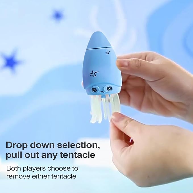 Fake Squid - Fluorescent Ejecttoy, Interactive Desk Prank, Long Lasting Novelty Fun Gadget | Portable Funny Tricky Play Gag Joke Kids Adults Classroom Stress Relieef Amusement Practical Humortoy