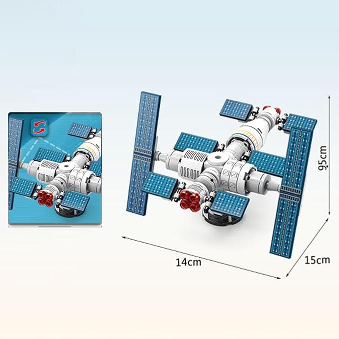 Vilbocr 96-Piece Space Station Building Blocks Set | STEM Educational Toys for Kids Ages 6-12 | Creative Astronaut Adventure Playset for Boys & Girls | Compatible with Major Brands