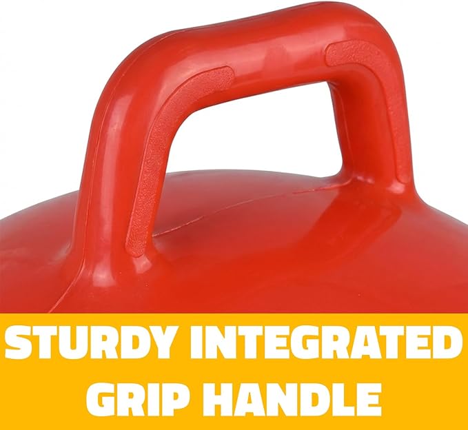 Red Hopper Ball - 18" (1 Pc.) - Thick Vinyl Jumping Ball with Handle - Perfect for Indoor and Outdoor Active Play