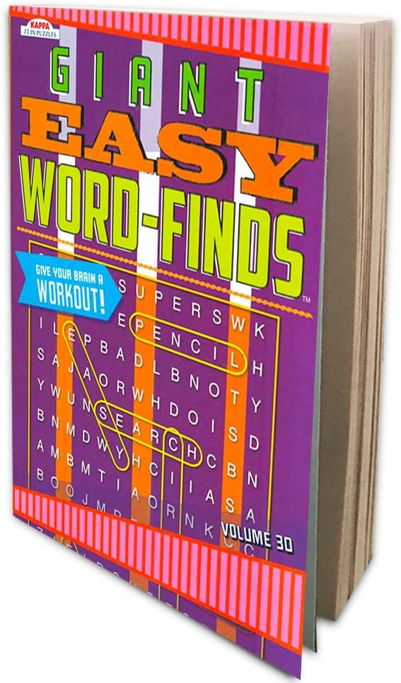 Word Find Puzzle Books for Adults Seniors - Set of 4 Jumbo Word Search Books with Large Print (Over 380 Pages Total with Bookmark)