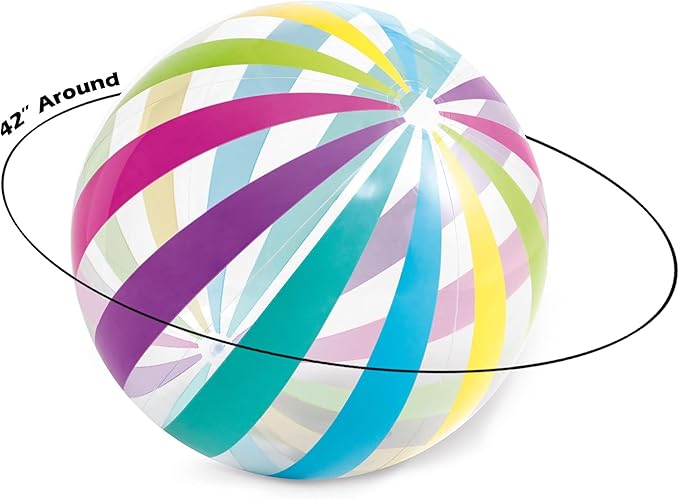Big Beach Ball Set for Summer, Rainbow Beach Balls for Swimming at The Pool or Beach, Set of 3