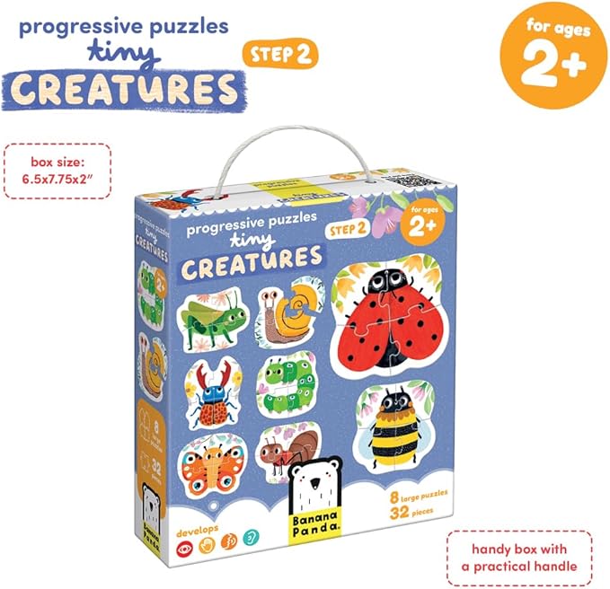 Progressive Puzzles Tiny Creatures 2+ Toddler Puzzle