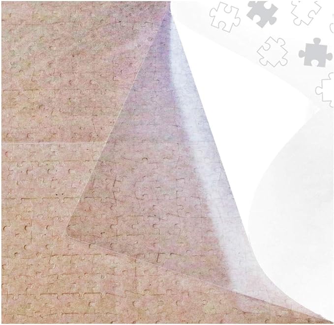 Preserve 5 X 1000 Piece Puzzle Clear Glue Sheets Adhesive Saver Peel and Stick Extra Large Thick No Mess with Hanging Tabs for Puzzle Framing