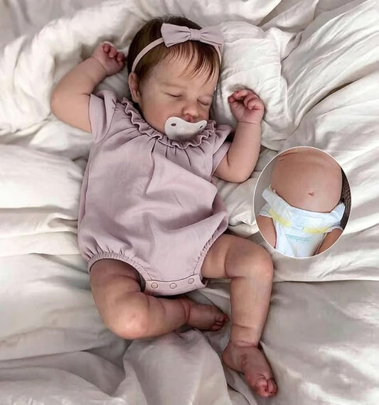 Zero Pam Reborn Baby Dolls-20 in Reborn Baby Dolls Silicone Full Body, Anatomically Correct Realistic Babys Doll, Full Silicone Real Life Newborn Doll (Modern)