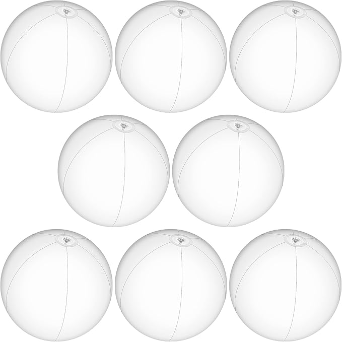 8 Pcs 12 Inch Solid Red Beach Balls Inflatable Beach Ball Bulk Large Blow up Pool Game Toys