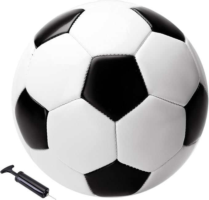 Richball Toddler Soccer Ball, Size 2 Soccer Ball Classic White Black, Outdoor Ativities Toy for Kids Age 1-3, Stocking Stuffers Birthday/Easter Gifts