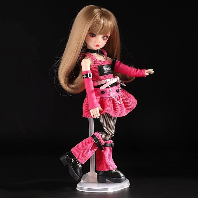 UCanaan 10 Pcs Doll Stands Display Holder for 11.5 Inch Dolls White Transparent Model Support Frame Prop Up Girl Dolls Suitable for 11.8’’ 1/6 Dolls Accessories
