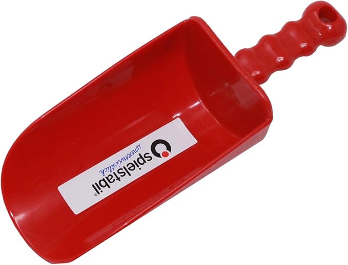 Spielstabil 12 Pack - Large Sand Scoop Beach Toys (4 Red, 4 Yellow,4 Blue) - Made in Germany