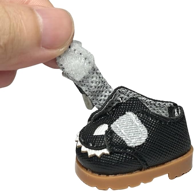 Mini Mary Jane PU Leather Lububu Doll Shoes with Bow Decor Compatible for 15cm 17cm Doll, Cute Doll Clothes & Outfit Accessories Suitable for 6.7 Inches Dolls (Bow Mary Jane - White)