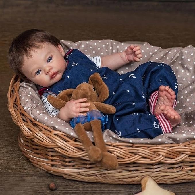 Zero Pam Reborn Baby Dolls Silicone Full Body-18'' Anatomically Correct Boy, Realistic Baby Doll, Posable Full Silicone Babys Doll, Real Life Reborn Dolls for Girls