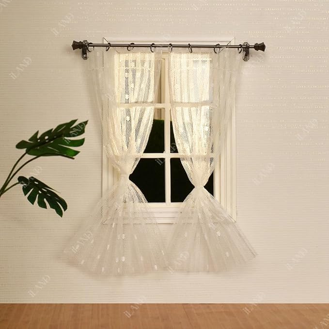 iLAND Dollhouse Accessories on 1/12 Scale, Dollhouse Decor of Mini Curtain Rods, Dollhouse Kitchen Hangers (Classical Black)
