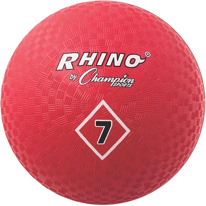 Champion Sports Playground Ball – Durable High-Bounce Ball, Sizes 5", 6", 7", 10", 13" & 16" for Gym, Recess & Play