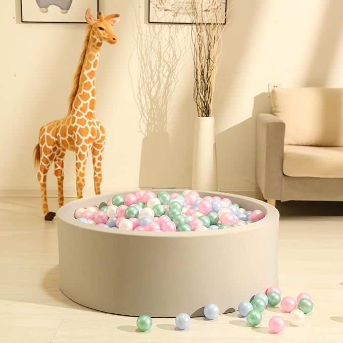 GOGOSO Ball Pit Balls for Toddlers Kids Plastic Balls for Ball-Pit Playpen Pool Baby Play Pastel BPA-Free Non Toxic Play Pastel Crush Proof Bal 50 100 200 500 1000 Count