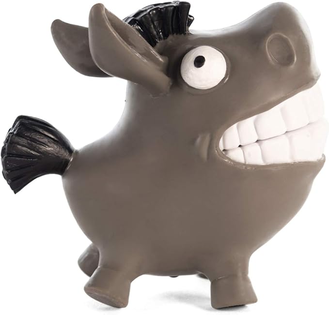 Hog Wild Scream-O Screaming Donkey Toy - Squeeze Donkey's Cheeks and It Makes a Hilarious Screaming Sound - Batteries Included - Funny Desk Toy, Prank, Novelty, Gag Gift for Kids, Adults, Easter