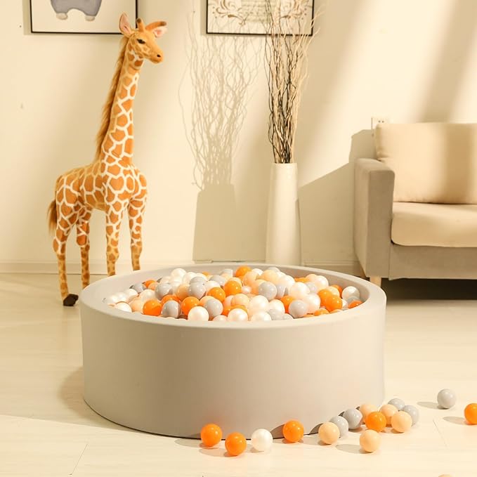 GOGOSO Ball Pit Balls for Toddlers Kids Plastic Balls for Ball-Pit Playpen Pool Baby Play Pastel BPA-Free Non Toxic Play Pastel Crush Proof Bal 50 100 200 500 1000 Count