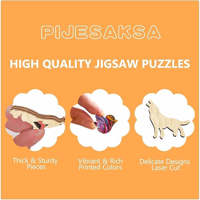 Wooden Puzzles for Adults - Jeweled Dragon Puzzle, Unique Shape Wooden Jigsaw Puzzle for Adults, Wood Puzzles Adult, Good Gift Idea for Friends, Home Decor (M-11.4 * 10.7in 185 Pieces)