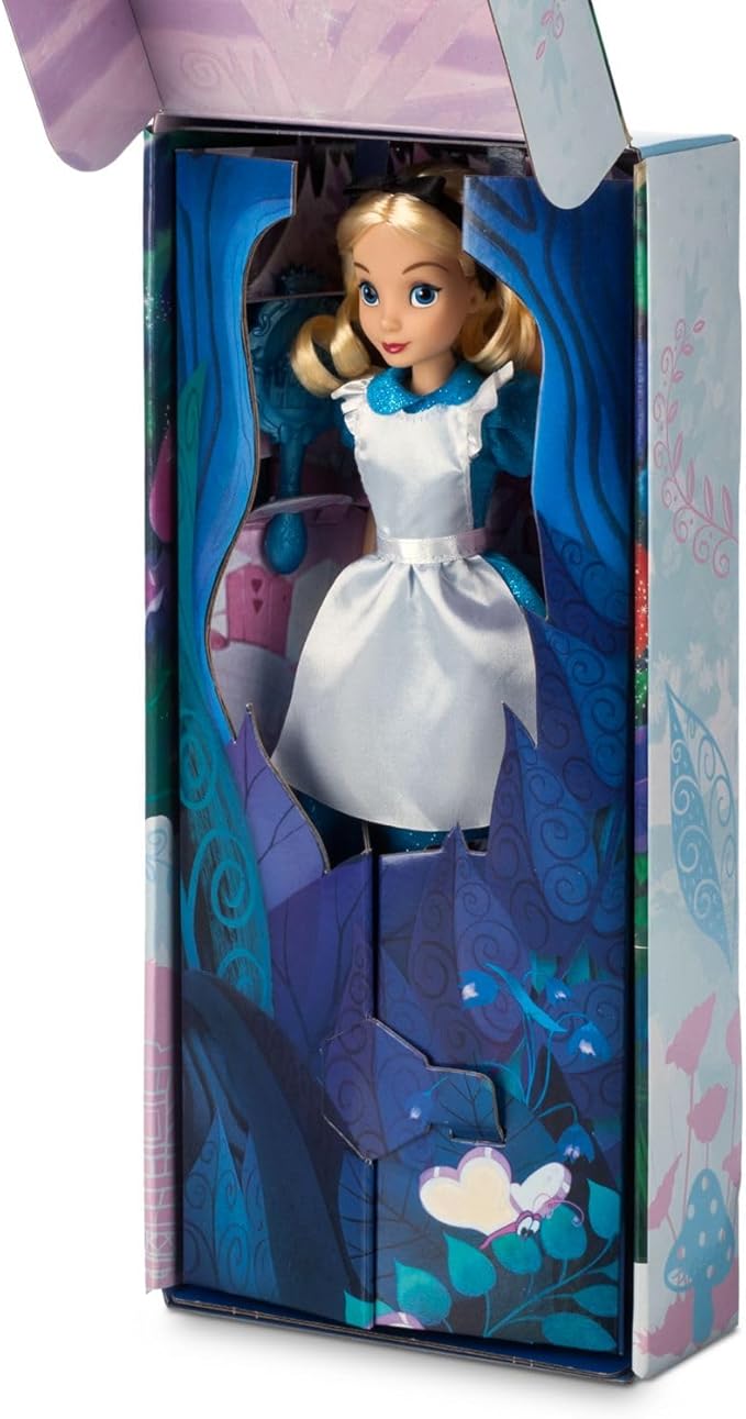Disney Store Official Princess Classic Doll (Alice), 11 Inches, Includes Brush with Molded Details, Fully Posable Toy in Classic Outfit - Disney Princess Toys