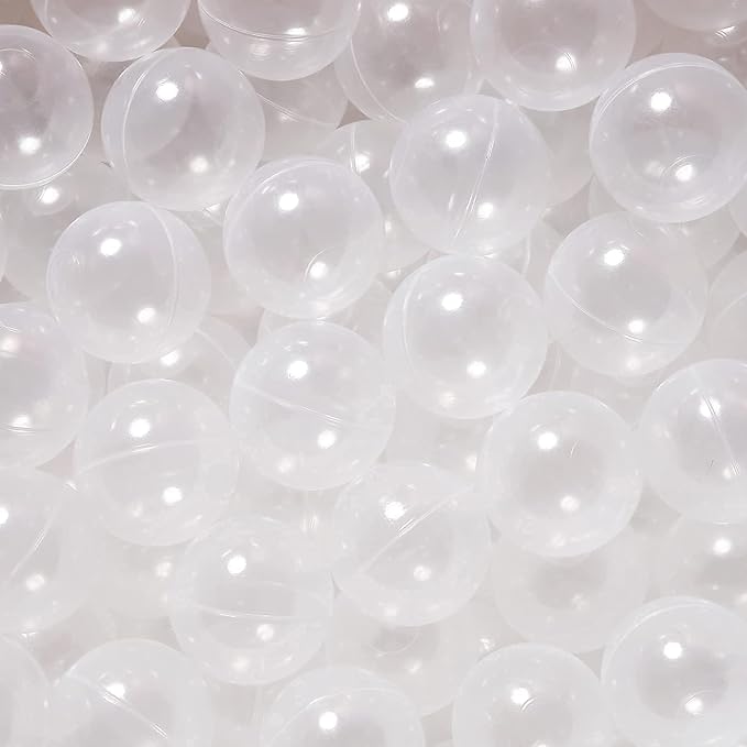 Ball Pit Balls for Kids, Plastic Refill 2.2 Inch Balls, 100 Pack, Bright Colors, Phthalate and BPA Free, Includes a Reusable Storage Bag with Zipper