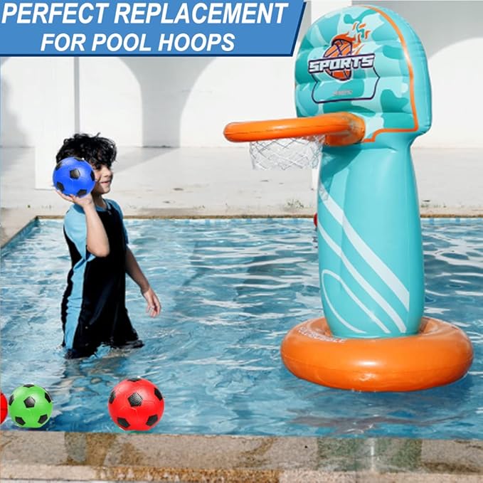 5 Inch Foam Mini Soccer Balls for Indoor Mini Soccer Hoops, Soft Squishy Soocer Slow Rising| Swimming Pool Balls Beach Balls Great Sport Gift for Adults & Kids Sensory Stress Balls No Need Pump