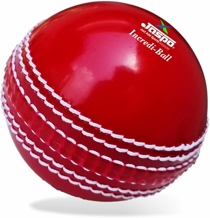 jaspo Incrediball Soft T20 Cricket Training Ball Quantity-1 Indoor Outdoor Play and Cricket Practice 229 Cm Circumference, PVC Material, Colour-Red
