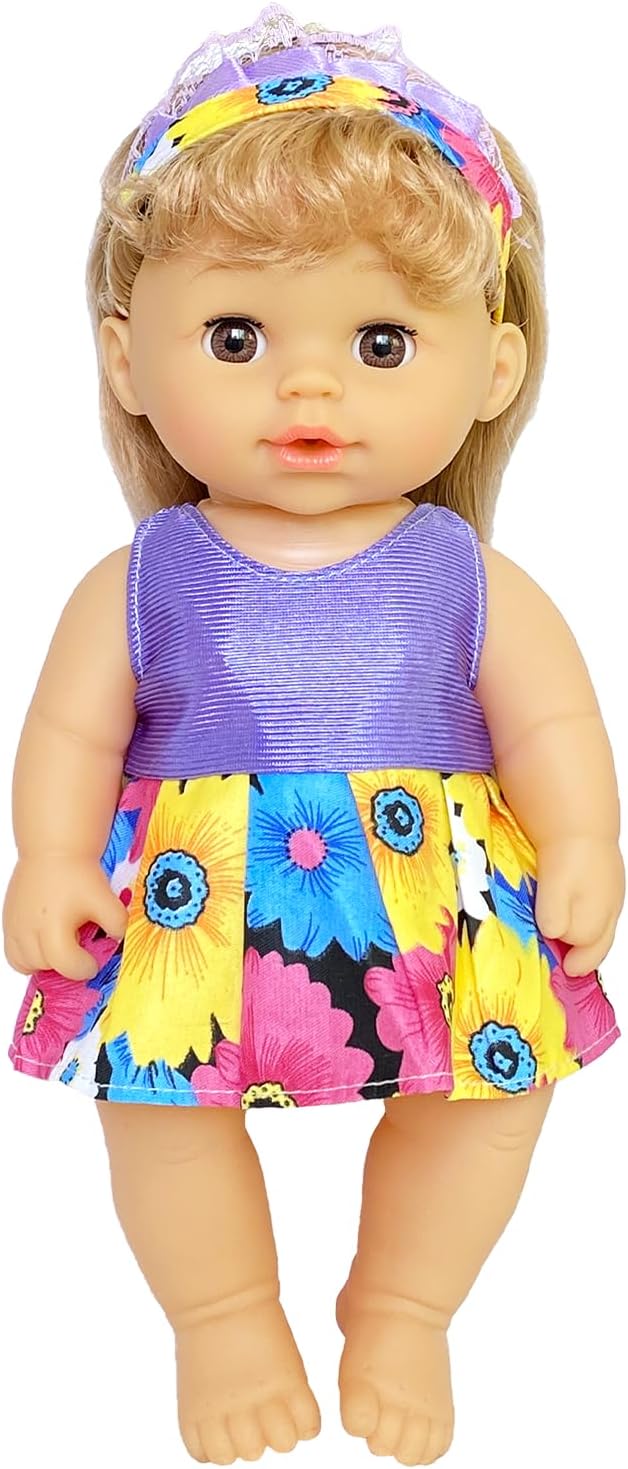 6 Sets Girl Baby Doll Clothes Dress Outfits Accessories for 10 -12 Inch Baby Girl Doll