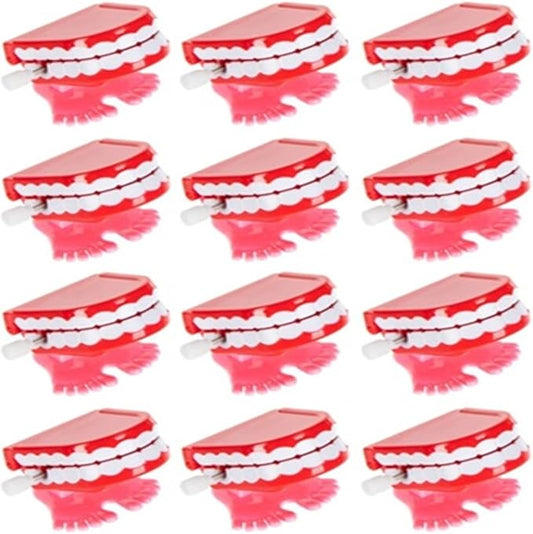 Wind Up Chatter Teeth | 12 Pack | 1.75 inch Chattering Walking Toys