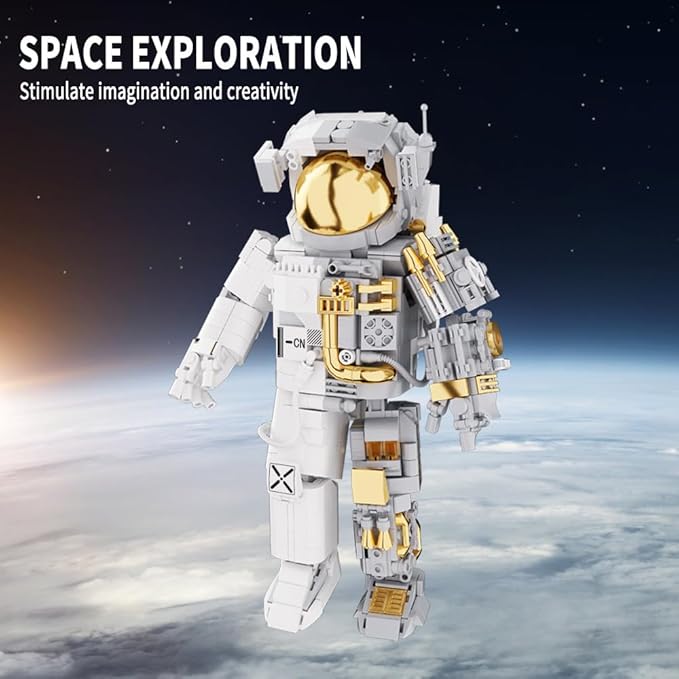 Space Astronaut Building Block Toy, Ideal Gift for 6-14 Year Old Children, 880 Pieces Mini Bricks for Adult, Space Astronaut Building Block Sets