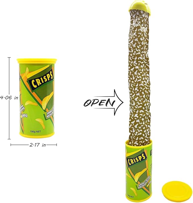 Prank Stuff for Adults, Snake in A Can Prank Gift,Chip Snake Can Pranks for Adult,April Fools Pranks Toy for Kids,Prank Stuff Gags Practical Joke Toys for Halloween Party,April Fools' Day