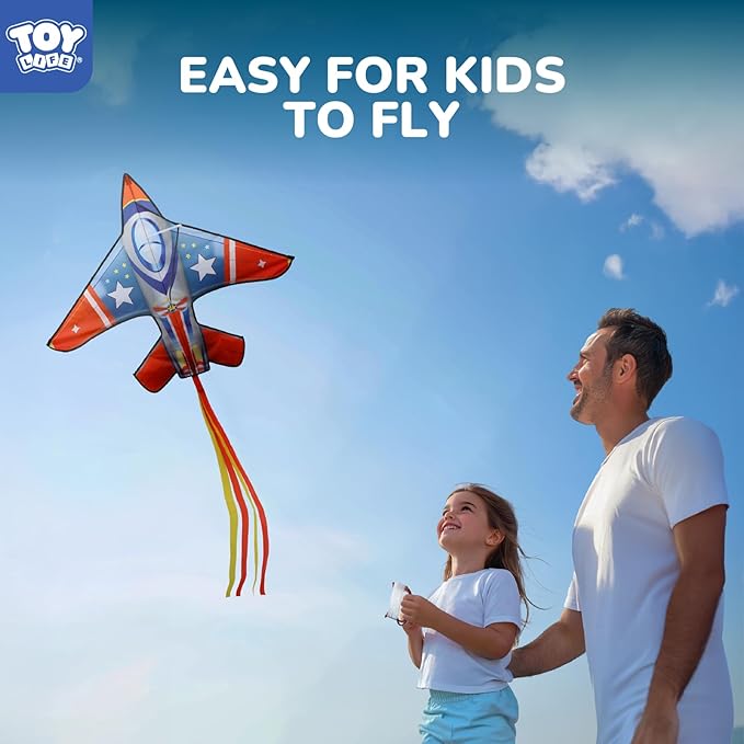 TOY Life 48.4'' Large Kites Easy to Fly for Kids Adults with 328.1 FT String, Beach Kite Outdoor Game Outside Toys Activity Summer Toys for Kids