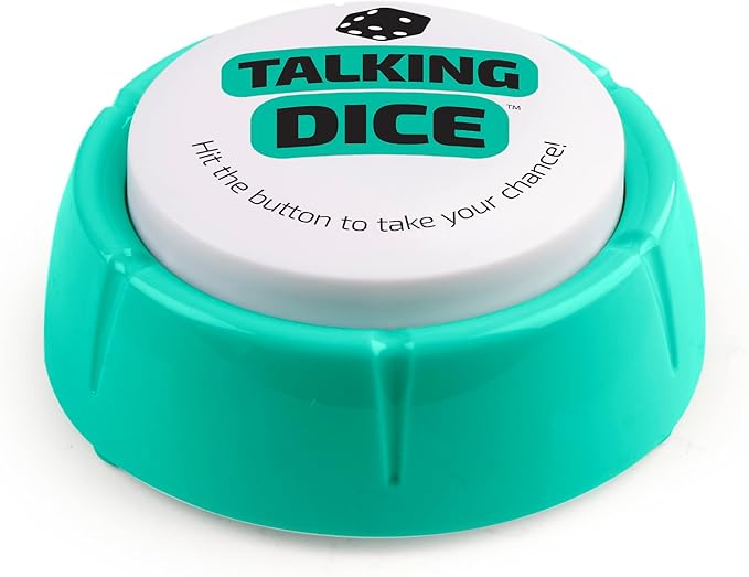 Talking Dice Sound Button | Fully Loaded | 102 totally random phrases for numbers 1-6 | Great EZ Gaming Gift | Fun Novelty Gag Inspirational Gift | Cool Gadget | Modern Reinvention of the Classic Die