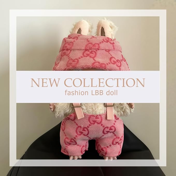 17cm Doll Clothes Set Pink 2-Piece Handcrafted Crochet Doll Clothes - Compatible with 5.91-6.7inch (15-17cm) Dolls Accessories Only, Cute Clothes for Dress up Unique Style (Pink)