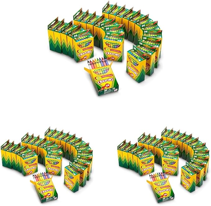 Crayola Crayons Bulk (72 Packs), Coloring Book Supplies, Presharpened Crayons for Kids, Stocking Stuffers, Preschool Classroom Supplies, Gifts, Ages 3+