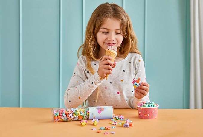 Plus-Plus 4350 Ingenious Construction Toy, Colour Mix Gelato, Ice, Creative Building Blocks Tube, Building Block Set for Children from 5 Years, 240 Pieces