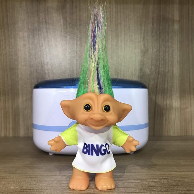 Vintage Troll Dolls, Retro Troll Doll Chromatic Adorable for Collections, School Project, Arts and Crafts, Party Favors - 7.5" Tall(Include The Length of Hair)（Colorful）