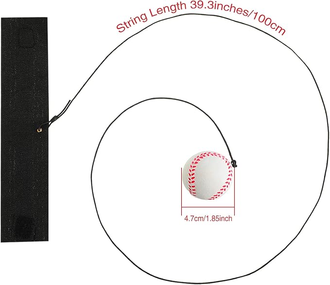Skylety Wrist Return Ball on a String 1.85'' Rebound Sport Ball with Elastic Strap and String, Basketball Baseball Soccer Tennis Wristband Toy for Teens Adults Gifts, Wrist Exercise or Play