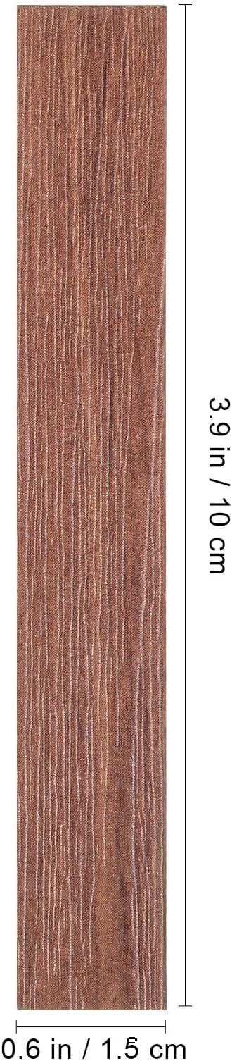 Toyvian 40 Pcs Miniature Dollhouse Flooring: Self Adhesive Floor Peel Boards Stickers, Mini DIY Flooring Wood Grain Tiles Doll House Accessories (Dark Brown)