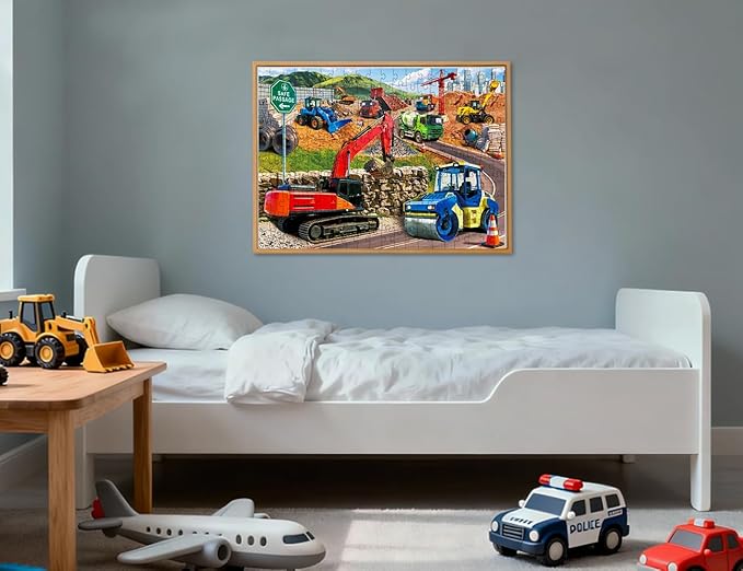 200 Piece Jigsaw Puzzle for Teens and Kids Family Happy Game Time Construction Crew