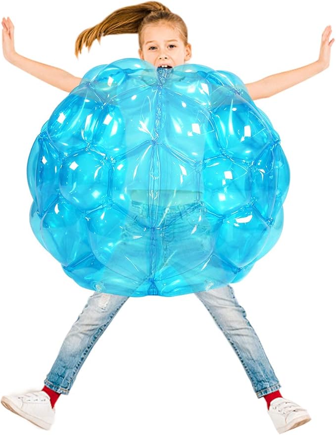 SUNSHINEMALL 2 PC Sumo Balls for Adult, Inflatable Body Sumo Balls Bopper Toys, Heavy Duty PVC Vinyl Kids Adults Physical Outdoor Active Play (24 INCH Blue)