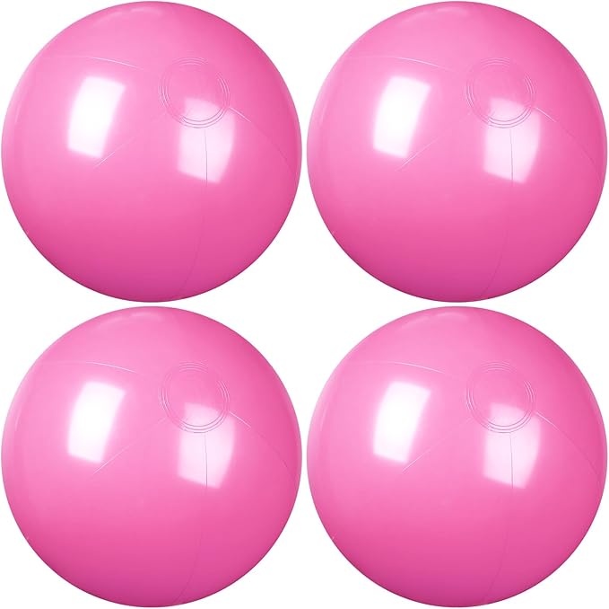4 Pcs Inflatable Beach Ball 20 inch Swimming Pool Balls Summer Outdoor Decor Beach Balls Ornaments Floatable Ball for Swimming Pool Birthday Party Supplies