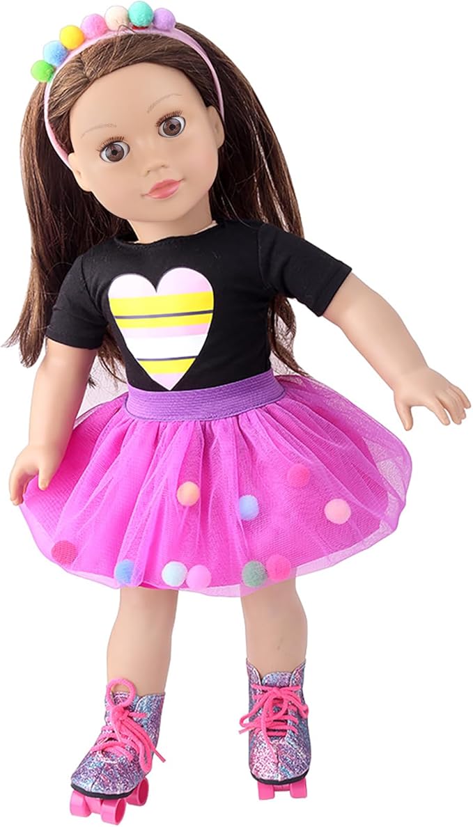18 Inch American Doll Clothes and Accessories Travel Skating Sport Playset Outdoor Sport Accessories (Not Include Doll)