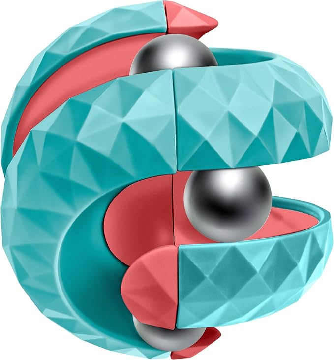 Orbiit Ball Toy, Infinitycube Puzzle Ball Spinning Toy, Circuit Infinite Invert Change Puzzle Games Novelty Creative Stress Relieve Toys for Kids Children Adults (1, Green)