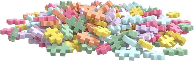 Plus-Plus 4350 Ingenious Construction Toy, Colour Mix Gelato, Ice, Creative Building Blocks Tube, Building Block Set for Children from 5 Years, 240 Pieces