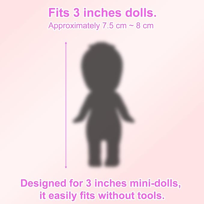 6 Sets Doll Clothes for 7.62cm/3 Inches, Adorable Mini Clothes Set Funny Doll Outfits Costume Accessories Suitable for Dressing and Displaying
