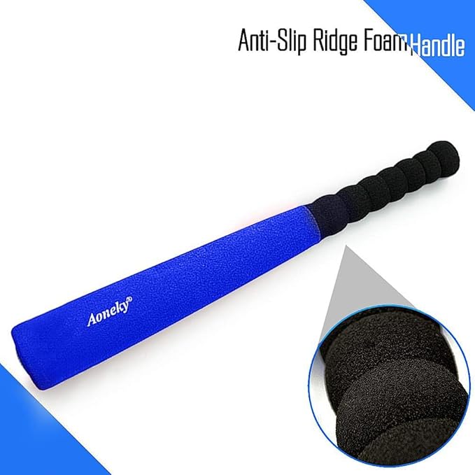 Aoneky Mini Foam Baseball Bat and Ball for Toddler, 16.5 inch