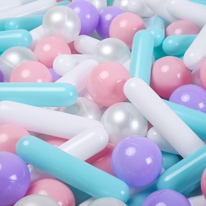 STARBOLO Ball Pit Balls for Kids -Pack of 150 200 500 Colorful Ball Pit Balls Crush Proof Plastic Toy Balls for Toddlers Ball Pit, Ball Pit Play Tent, Baby Pool Water Toys