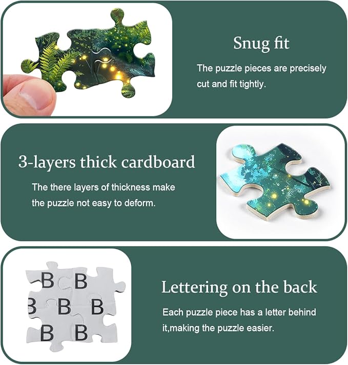 Impossible Puzzles for Adult 1000 Pieces, Magic Forest Fantasy Puzzle,Nature Difficult Challenging Jigsaw Puzzles