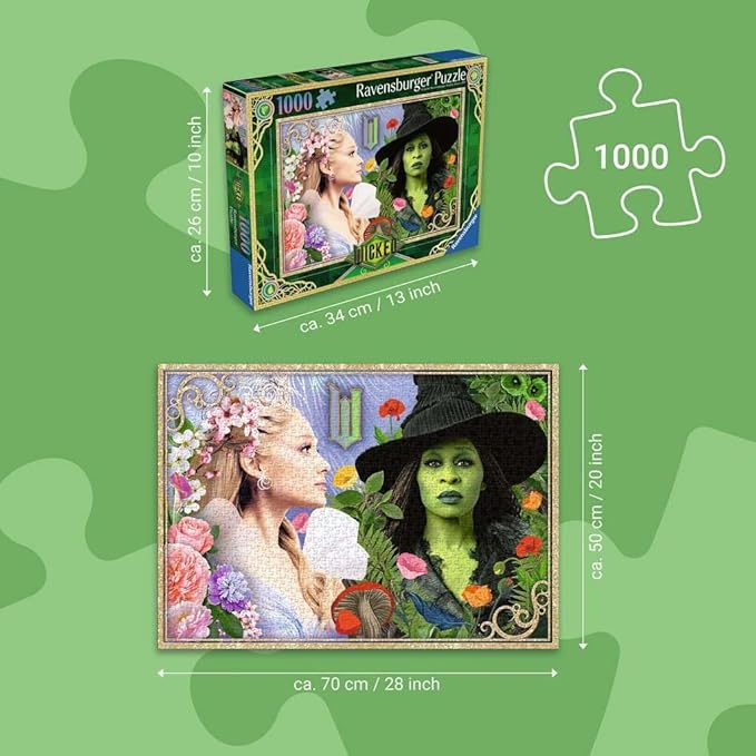 Ravensburger Wicked Movie: Part 2 1000 Piece Jigsaw Puzzle | Premium Quality Made in Europe | FSC Certified Materials