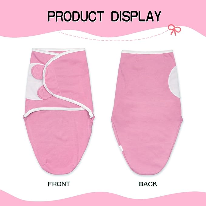 Reborn Baby Doll Clothes 22 inch Girl Outfit for 17''-22'' Baby Doll Newborn Girl Pink Swaddle Hat (Pink)